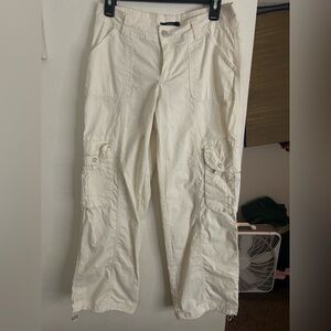 Forever 21 Women's Cream Cargo Pants